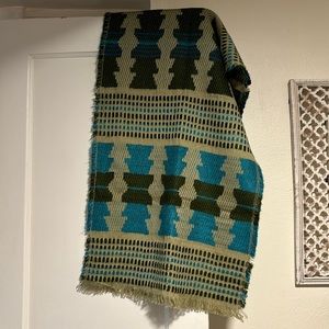 Scarf - beautiful Mohair, green and blue. NEVER BEEN WORN!